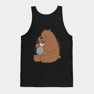 Cute Bear Eating Tank Top